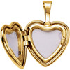 Tri-Color Heart with Cross Gold Vermeil Memorial Locket Jewelry Necklace