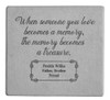 When Someone You Love Fused Glass Square Memorial Garden Stone