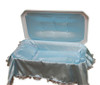 32 Inch White with Blue Deluxe Child Infant Casket