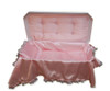 24 Inch White with Pink Deluxe Child Infant Casket