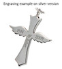 Winged Cross Cremation Jewelry in 14k Gold Plated Sterling Silver