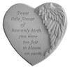 Winged Heart - Sweet Little Flower - Memorial Garden Stone