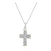Woven Cross Sterling Silver Cremation Jewelry Necklace