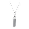 Woven Rectangle Sterling Silver Cremation Jewelry Necklace