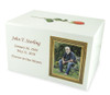 Your Color Photo in Frame Eternal Reflections II White Finish Cremation Urn