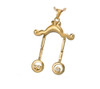 Zodiac Libra Cremation Jewelry in 14k Gold Plated Sterling Silver