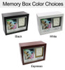 Pet Memorial Box Picture Frame with Paw Print Mold Kit - 3 Colors