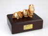 Three Brown Bunnies Side by Side Rabbits Urn