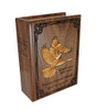 Bible with Doves Wood Book Cremation Urn