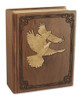 Bible with Doves Wood Book Cremation Urn