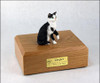 Black White Tabby Cat Figurine Urn - 629