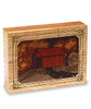 Covered Bridge Dimensional Wood Keepsake Cremation Urn - Engravable