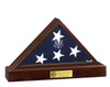 Presidential Flag Display Case and Pedestal Cremation Urn Package with Dark Cherry Finish