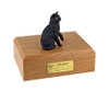 Short Hair Black Cat Figurine Urn - 623