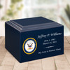 Navy Color Emblem Stonewood Cremation Urn