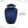 Navy Color Emblem Cremation Urn