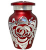 Crimson Diamond Rose Keepsake Cremation Urn - Four Pack