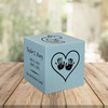 Handprints in Heart Baby Infant Child Stonewood Cube Cremation Urn