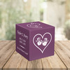 Handprints in Heart Baby Infant Child Stonewood Cube Cremation Urn