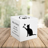 Cat with Butterflies Stonewood Cube Cremation Urn