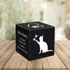 Cat with Butterflies Stonewood Cube Cremation Urn