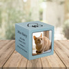 Cat Custom Photo Stonewood Cube Cremation Urn