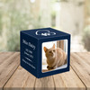 Cat Custom Photo Stonewood Cube Cremation Urn