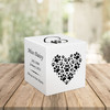 Paw Heart Pet Stonewood Cube Cremation Urn