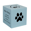 Dog Paw Pet Stonewood Cube Cremation Urn