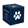 Dog Paw Pet Stonewood Cube Cremation Urn