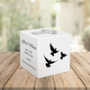 Flying Doves Keepsake Stonewood Cube Cremation Urn