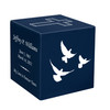 Flying Doves Keepsake Stonewood Cube Cremation Urn