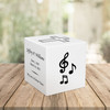 Music Notes Keepsake Stonewood Cube Cremation Urn