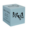 Two Butterflies Keepsake Stonewood Cube Cremation Urn