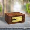 Motorcycle Sheesham Cremation Urn - 4 Sizes