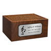 Music Notes Sheesham Cremation Urn - 4 Sizes