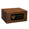 Paw Heart Sheesham Pet Cremation Urn - 2 Sizes