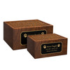 Paw Prints Sheesham Pet Cremation Urn - 2 Sizes