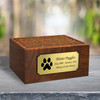 Dog Paw Sheesham Pet Cremation Urn - 2 Sizes