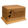 Ascending Doves Diplomat Wood Cremation Urn