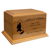 Fisherman Diplomat Wood Cremation Urn