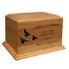 Flying Doves Diplomat Wood Cremation Urn