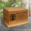 Tree of Life Diplomat Solid Cherry Wood Cremation Urn