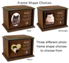 Cat Devotion Photo Frame Wood Cremation Urn