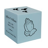 Praying Hands Keepsake Stonewood Cube Cremation Urn