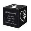Paw On Heart Pet Stonewood Cube Cremation Urn