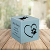 Paw On Heart Pet Stonewood Cube Cremation Urn