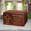 Mitered Cross Winston Wood Cremation Urn