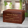Personalized Text Winston Wood Cremation Urn