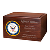 Navy Color Emblem Winston Wood Cremation Urn